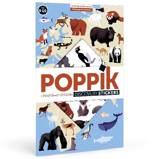 Poppik - Discovery Stickers Animaux du monde