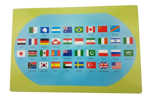 Carte du monde et drapeaux