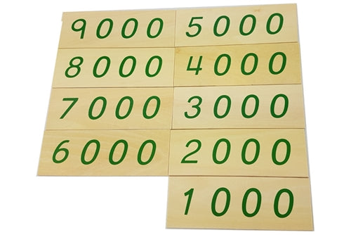 Cartes en bois numériques 1-9000