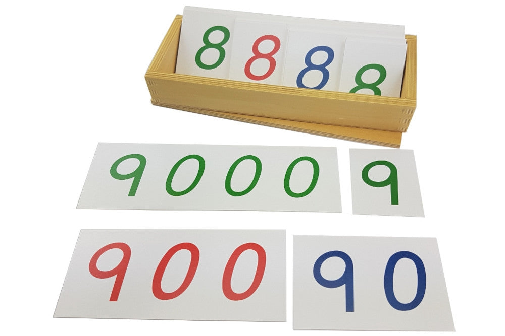 Cartes en carton plastifié numériques 1-9000