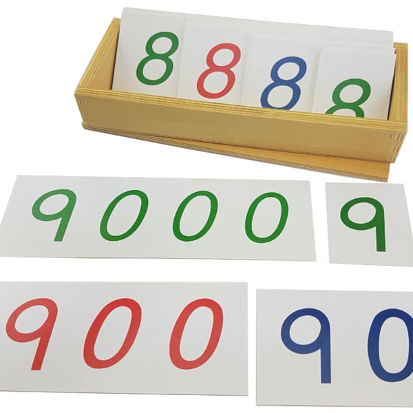 Cartes en carton plastifié numériques 1-9000