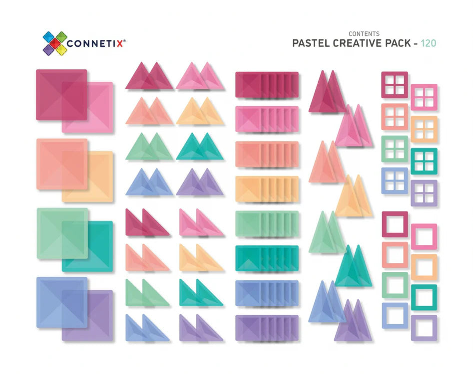 Connetix - Pastel Pack Créatif 120 pc