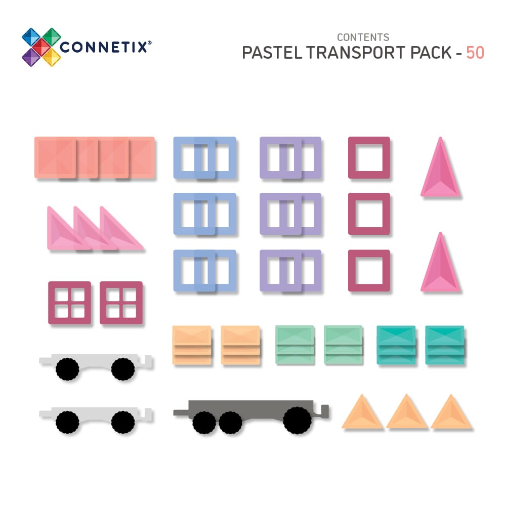 Connetix - Pastel Transport Pack 50 pc