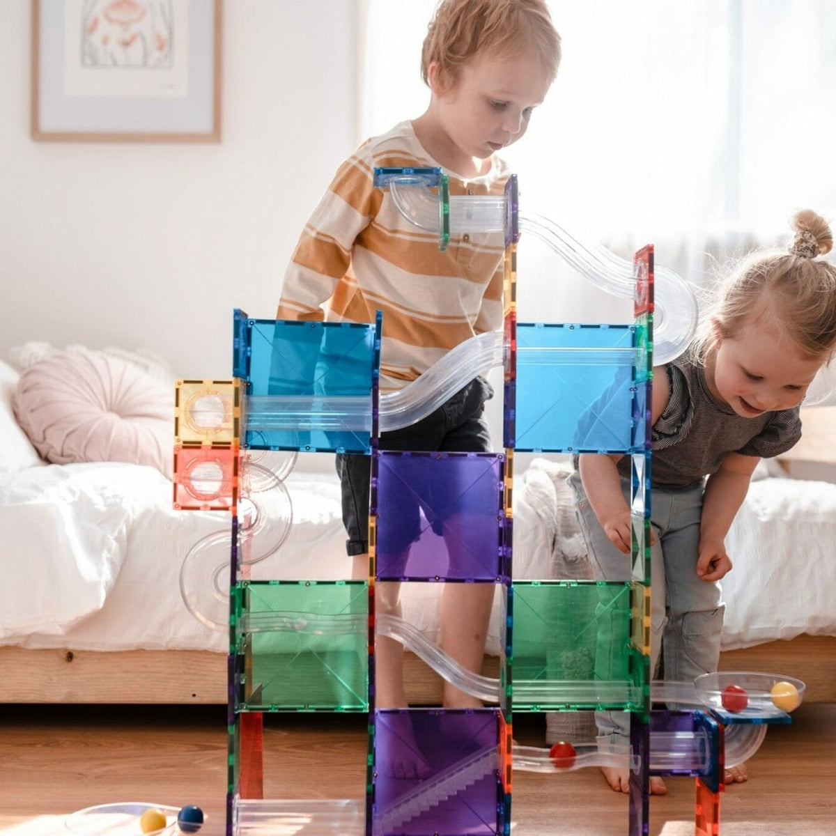 Connetix - Arc-En-Ciel Pack Parcours de billes 92 pc