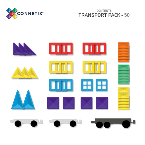 Connetix - Arc-En-Ciel Pack Transport 50 pc