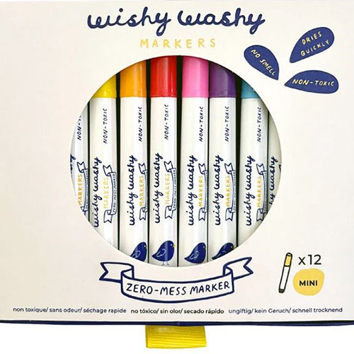 Jaq Jaq Bird - Marqueurs Wishy Washy Mini 12 couleurs