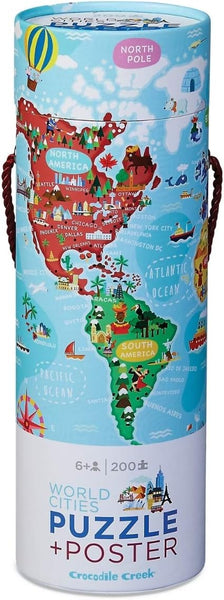 Crocodile Creek - Geography Puzzle 200 pc World Cities