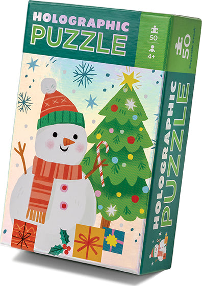 Crocodile Creek - Casse-tête holographique 50 pc Bonhomme de neige