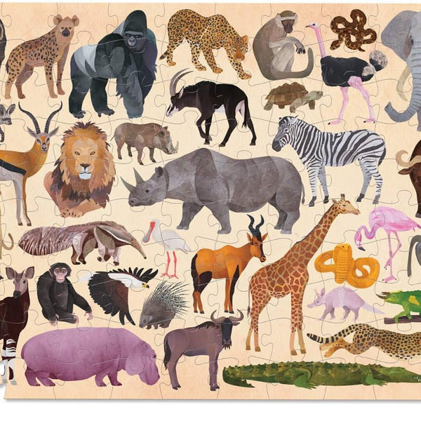 Crocodile Creek - Thirty-six animals Puzzle 100 pc Wild Animals