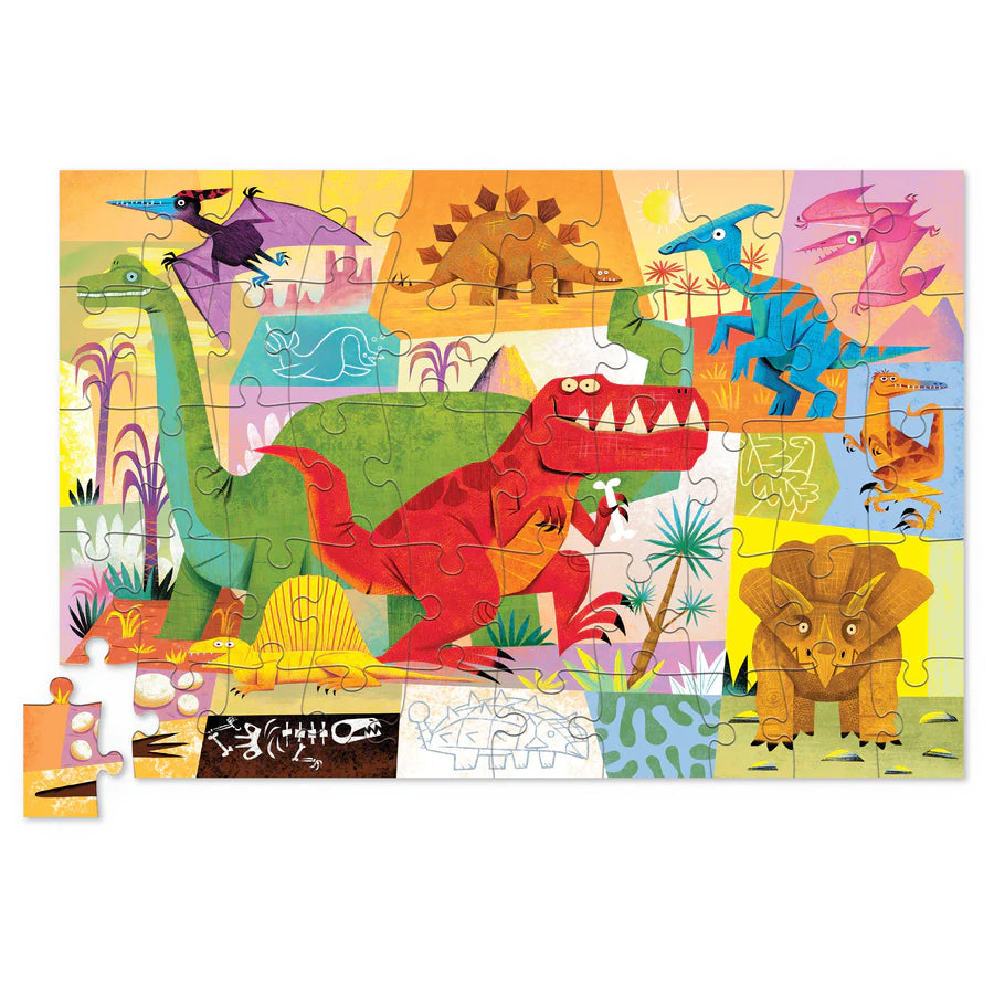 Crocodile Creek - Tin Puzzle 50 pc Dino World