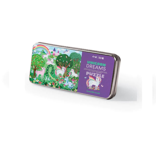 Crocodile Creek - Tin Puzzle 50 pc Unicorn Dreams