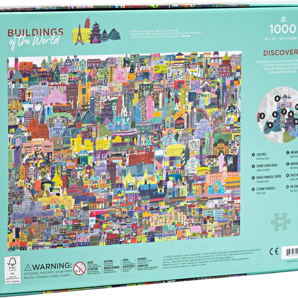 Crocodile Creek - World Puzzle 1000 pc Buildings