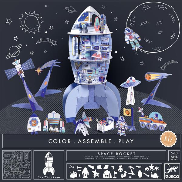Djeco - Color Assemble Play Fusée spatiale