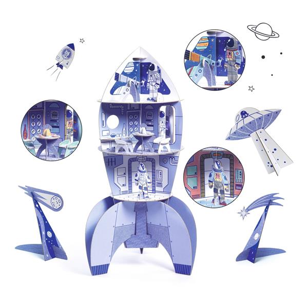 Djeco - Color Assemble Play Fusée spatiale