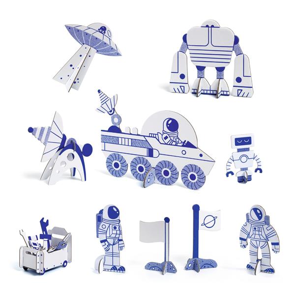 Djeco - Color Assemble Play Fusée spatiale