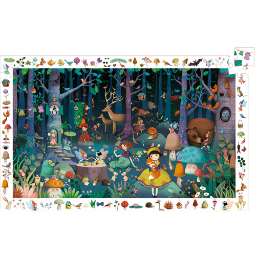 Djeco - Puzzle observation 100 pcs La forêt enchantée