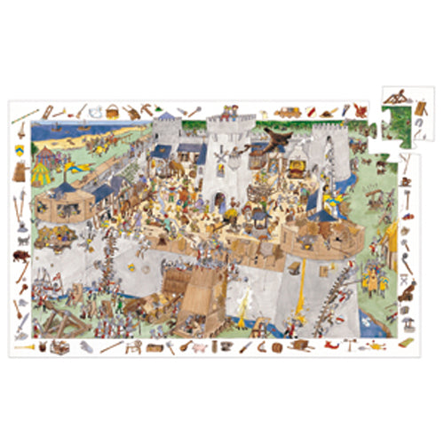 Djeco - Puzzle observation 100 pcs Le château fort