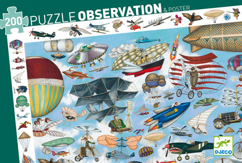 Djeco - Puzzle observation 200 pcs Aéro Club