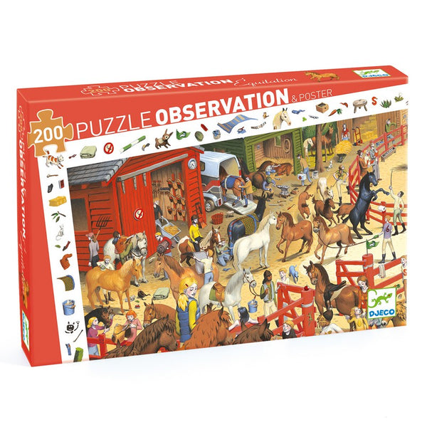 Djeco - Puzzle observation 200 pcs Equitation