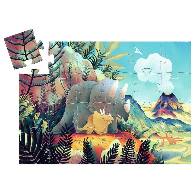 Djeco - Puzzle silhouette 24 pcs Théo le dino