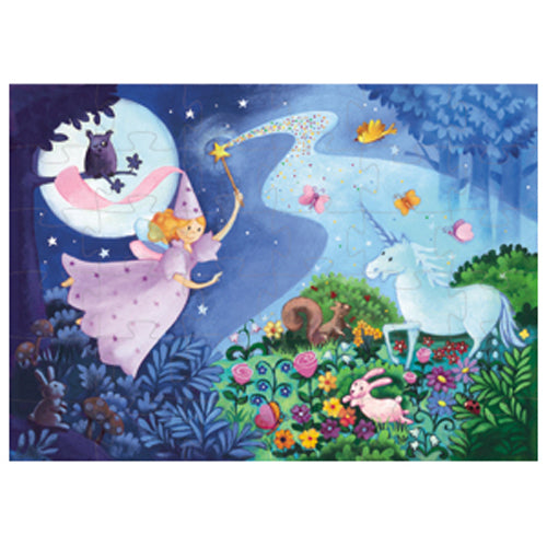 Djeco - Puzzle silhouette 36 pcs La fée et la licorne