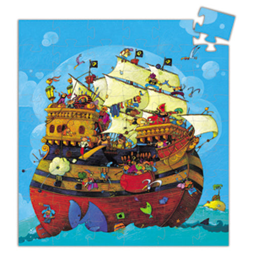 Djeco - Puzzle silhouette 54 pcs Bateau de Barberousse