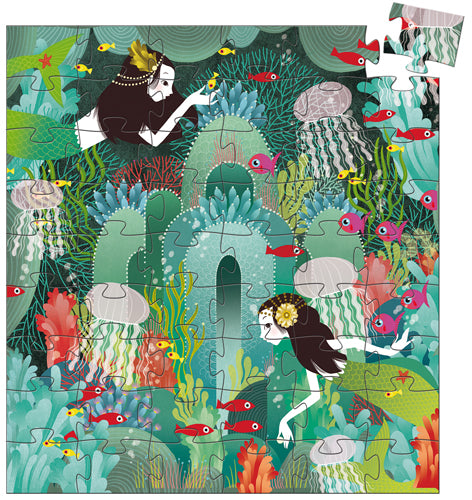Djeco - Puzzle silhouette 54 pcs Paradis aquatique