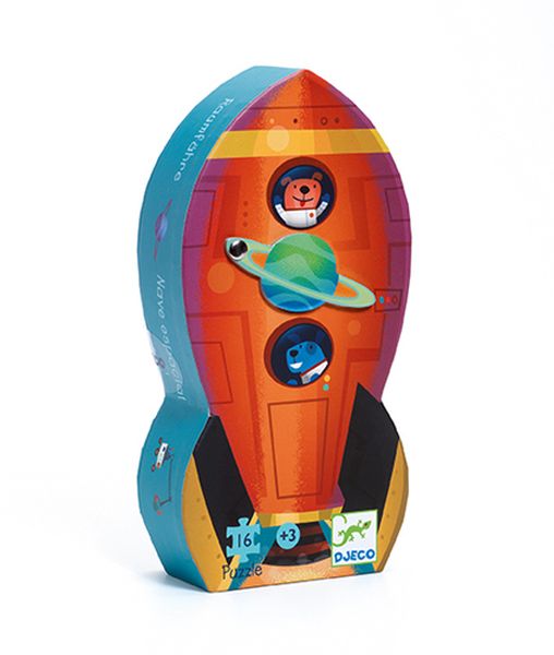 Djeco - Puzzle silhouette 16 pcs Navette spatiale