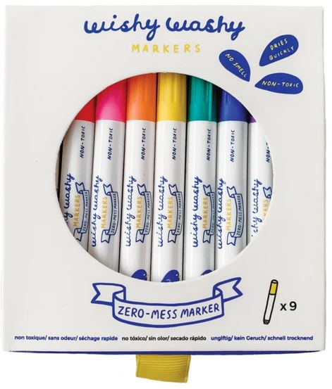 Jaq Jaq Bird - Marqueurs Wishy Washy 9 couleurs