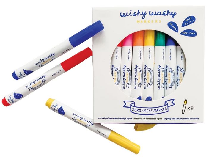 Jaq Jaq Bird - Marqueurs Wishy Washy 9 couleurs