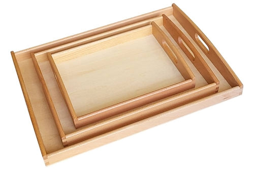 Lot de 3 plateaux avec poignées