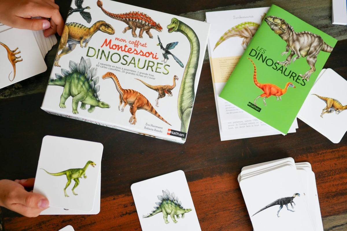 Nathan - Mon coffret Montessori Dinosaures