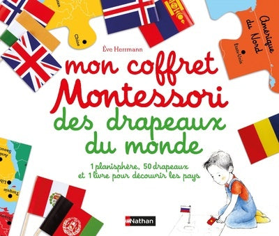 Nathan - Mon coffret Montessori Drapeaux du monde