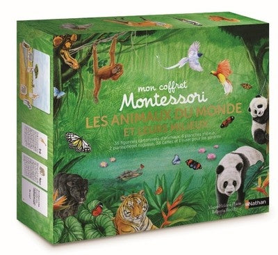 Nathan - Mon coffret Montessori Les animaux du monde et leurs milieux
