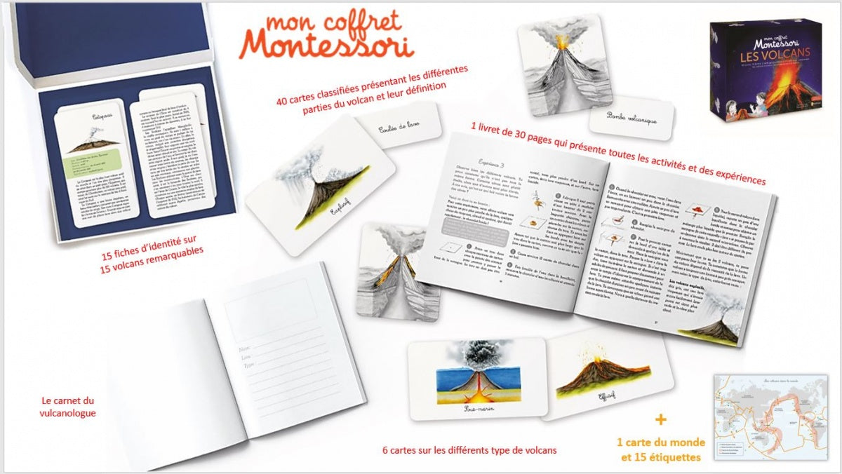 Nathan - Mon coffret Montessori Les Volcans
