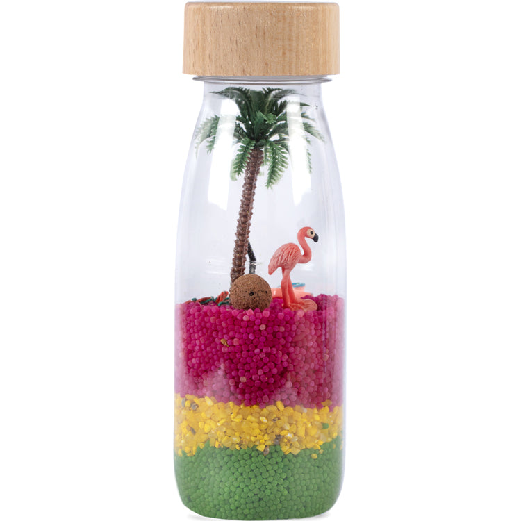 Petit boum - Bouteille sensorielle Spy Flamant rose