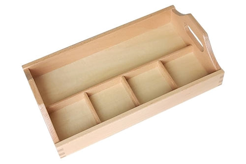 Plateau avec poignées et 5 compartiments