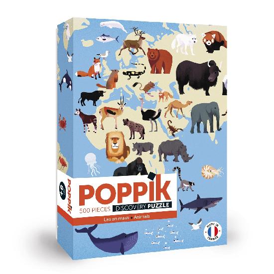 Poppik - Discovery Puzzle Animaux du monde 500 pcs
