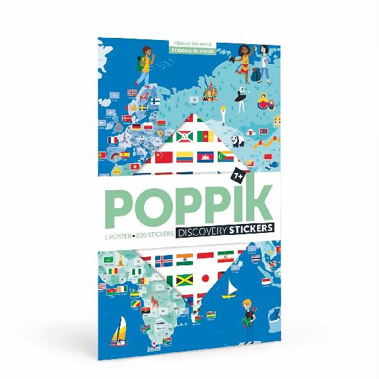 Poppik - Discovery Stickers Drapeaux du monde