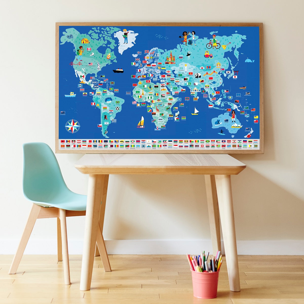 Poppik - Discovery Stickers Drapeaux du monde