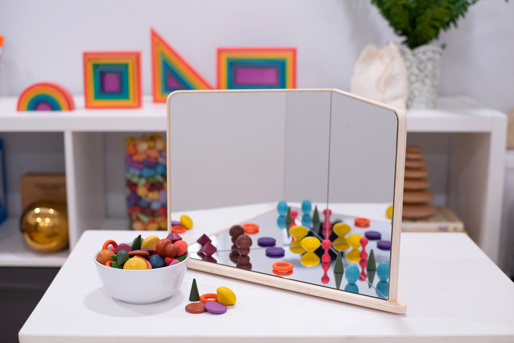Tickit - Wooden 4-Way Mirror