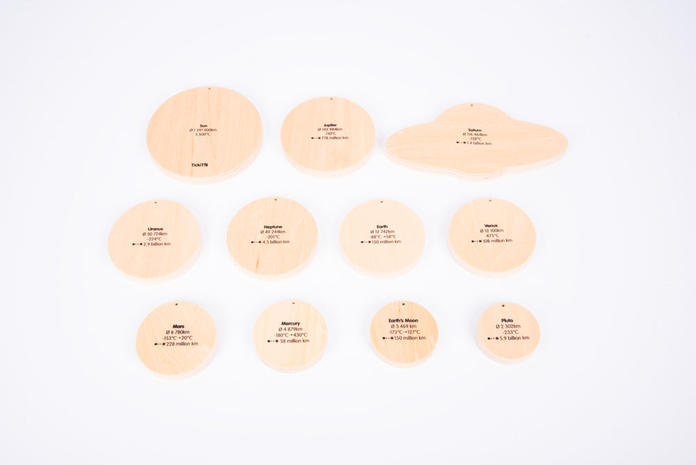 Tickit - Wooden Solar System Discs