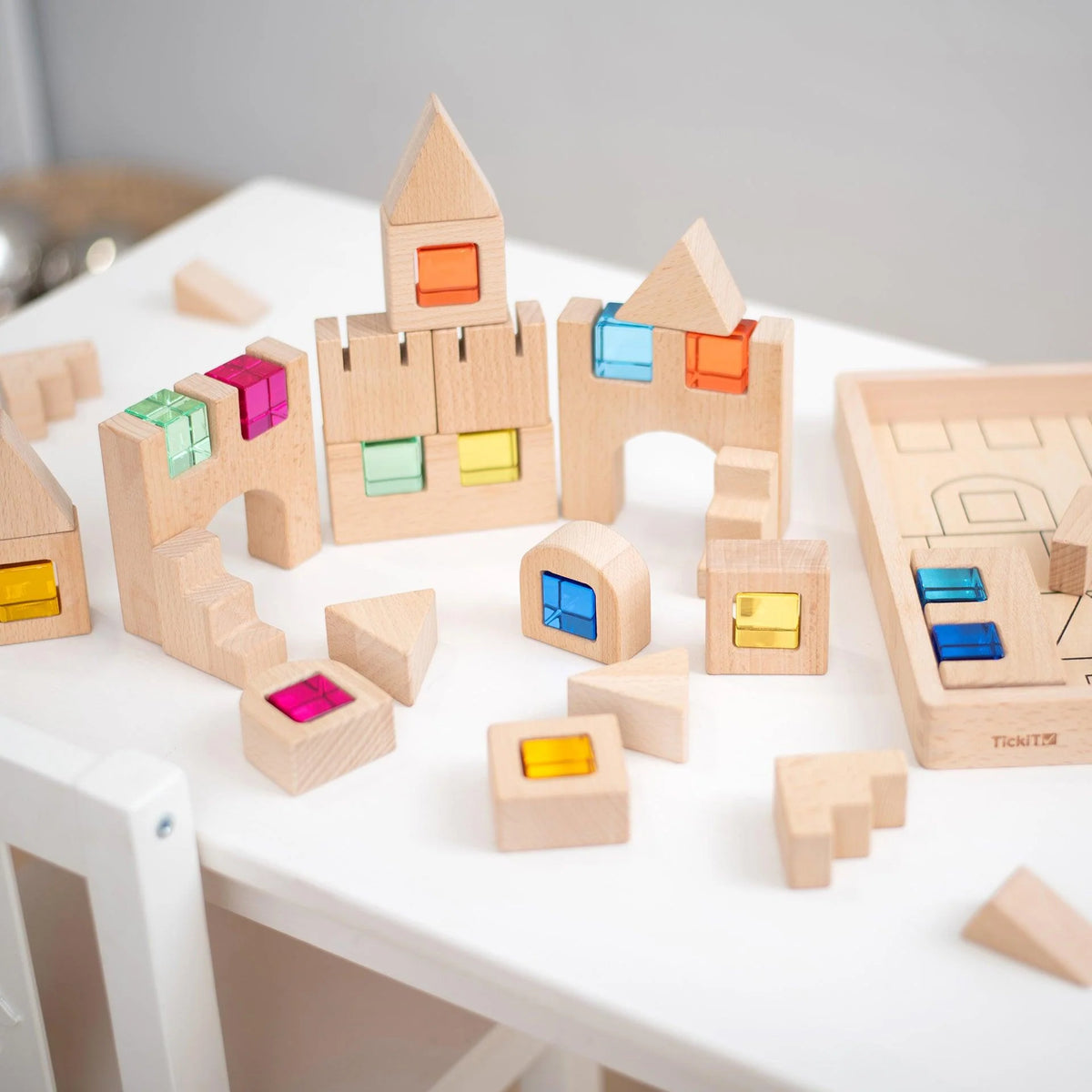 Tickit - Wooden Building Gem Blocks