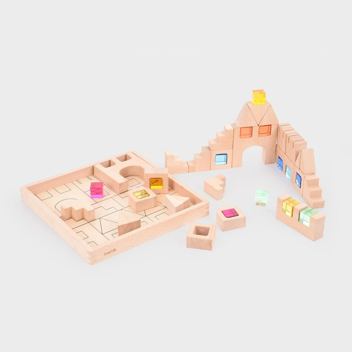 Tickit - Wooden Building Gem Blocks